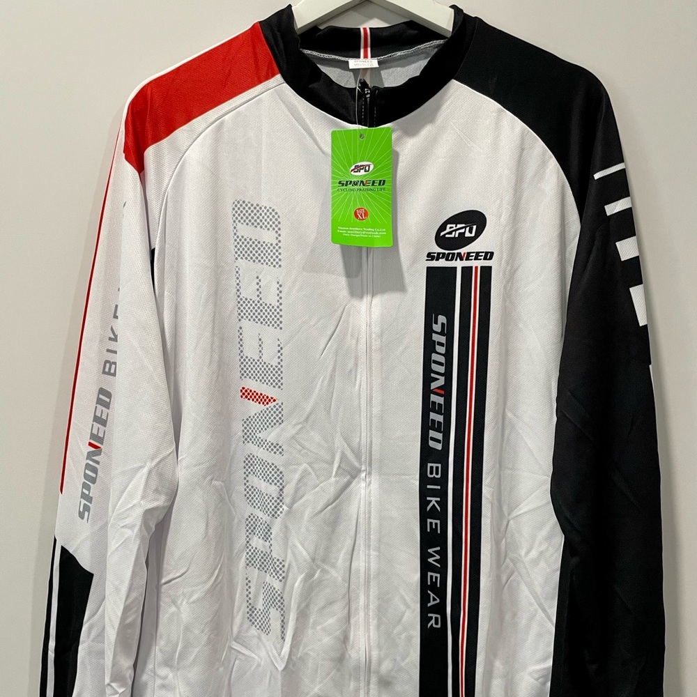 Sponeed Men's Cycle Jersey Bike Long Sleeve Padded Pants NWT Sz XL